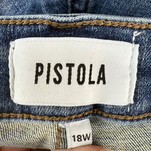 Pistola Jeans Women's 18W Blue Mid-Rise Stretch Skinny Preppy Normcore - Picture 5 of 12